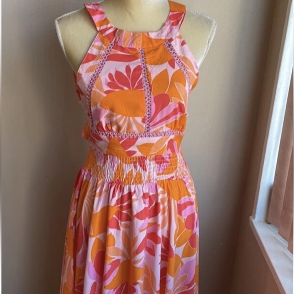 NWT Anthropologie Abel The Label Floral Maxi Dress Charlotte Backless Halter Med